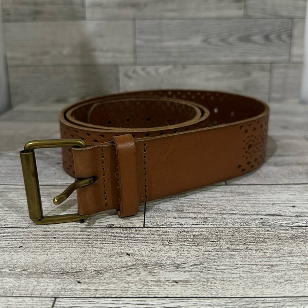 J crew women’s brown fashion leather belt size medium/large
